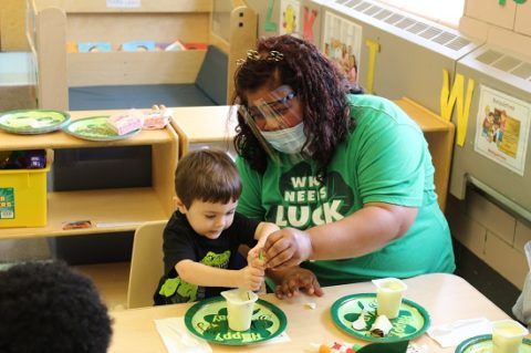 March 2021, Head Start, St. Patrick Day, pudding