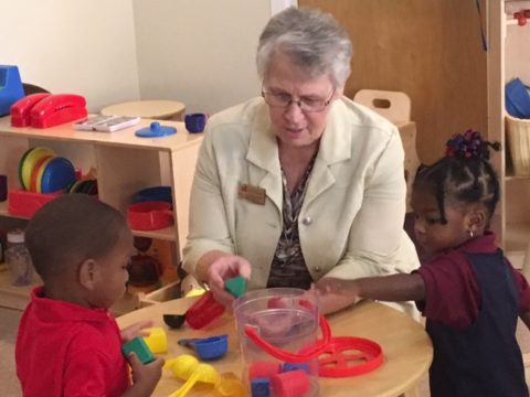 Sr. Marjorie at Head Start 